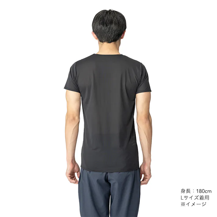 SD ひんやりインナー 丸首 LL ブラック