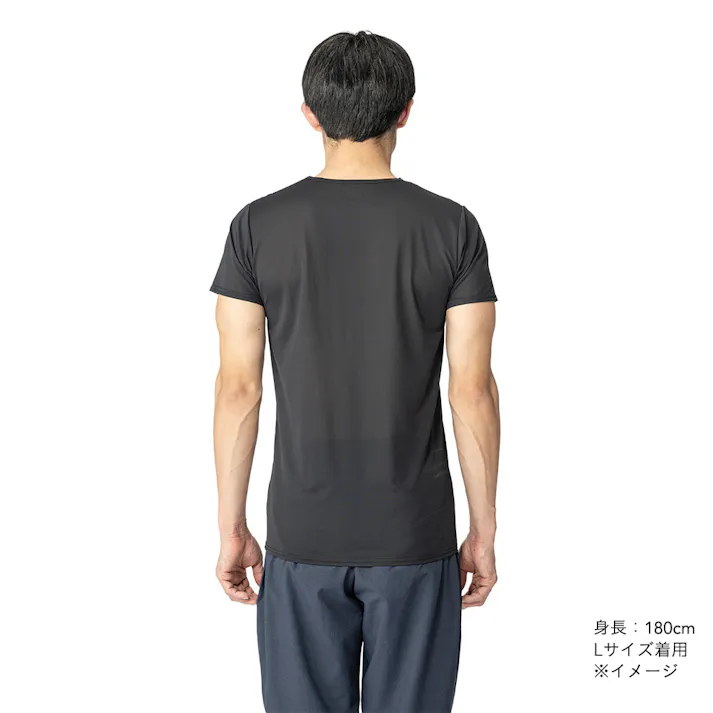SD ひんやりインナー 丸首 3L ブラック