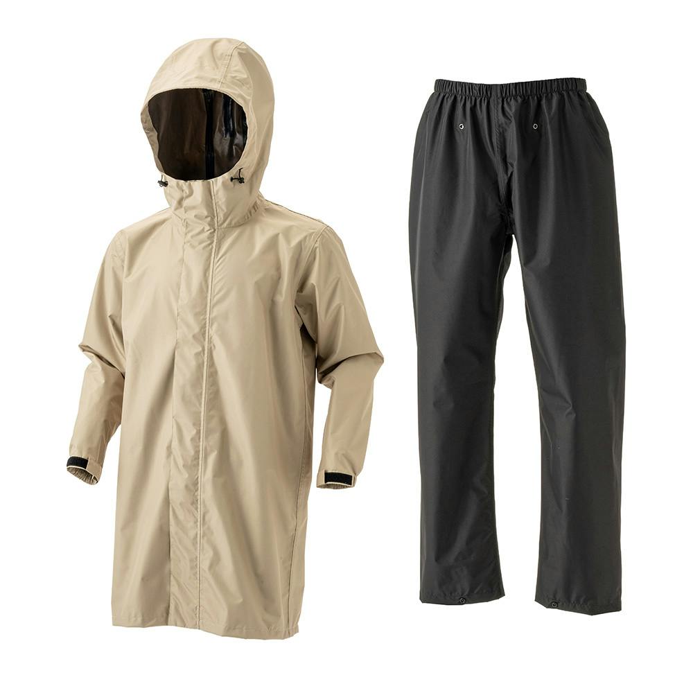リュックを雨から守れるレインスーツ M ベージュ | 作業着・作業服