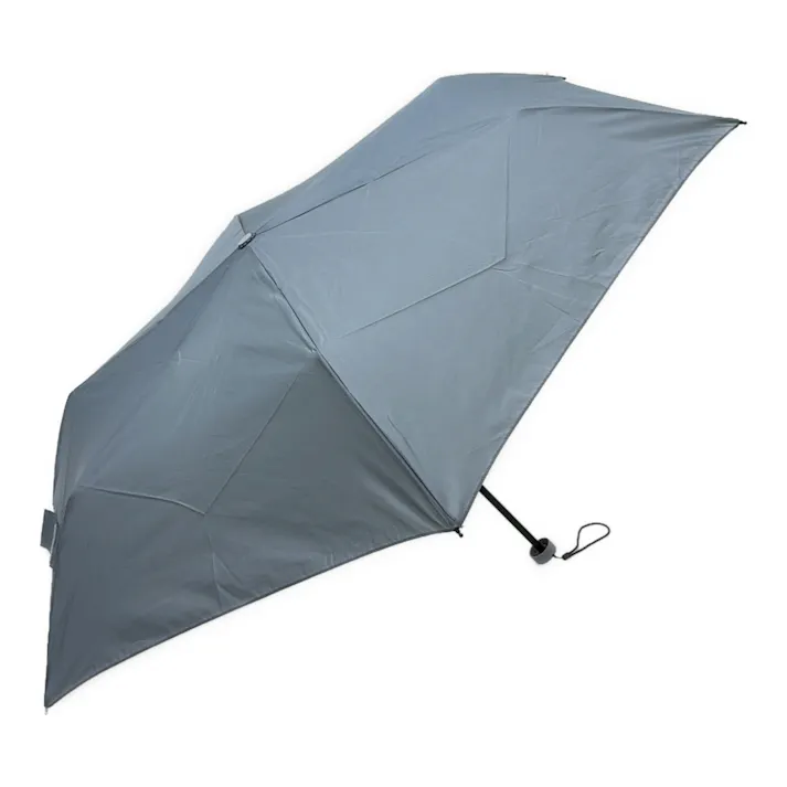 畳みやすい折りたたみ傘 ライトグレー 60cm