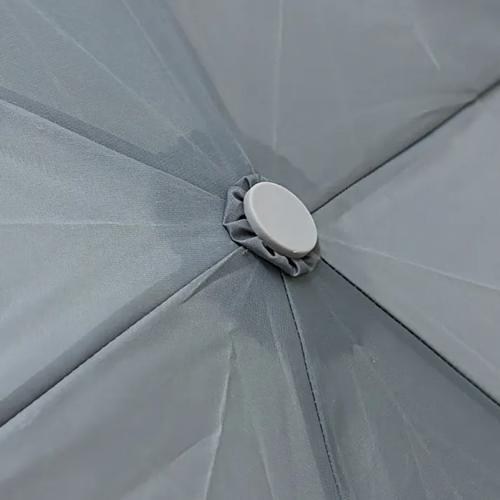 畳みやすい折りたたみ傘 ライトグレー 60cm