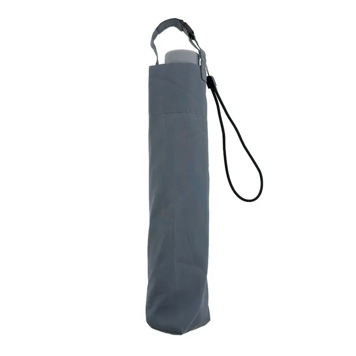 畳みやすい折りたたみ傘 ライトグレー 60cm