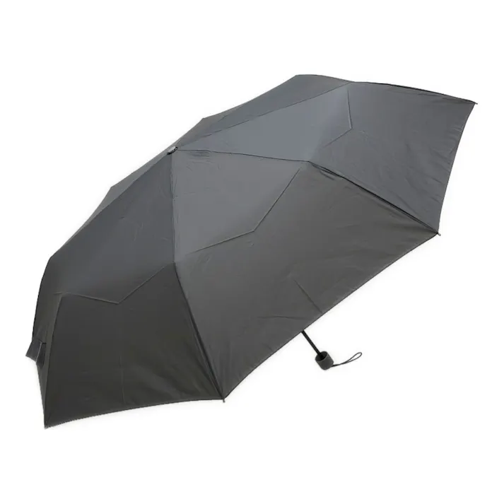 畳みやすい折りたたみ傘 グレー 70cm