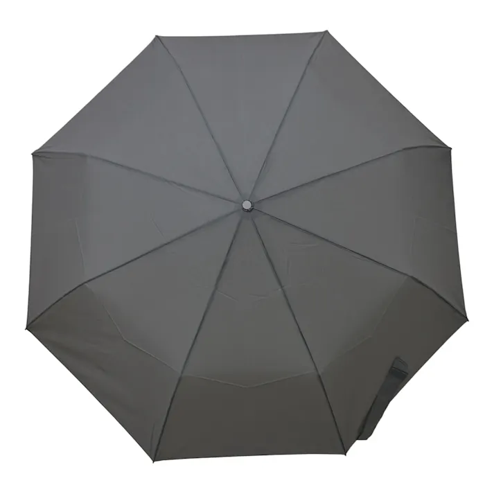 畳みやすい折りたたみ傘 グレー 70cm