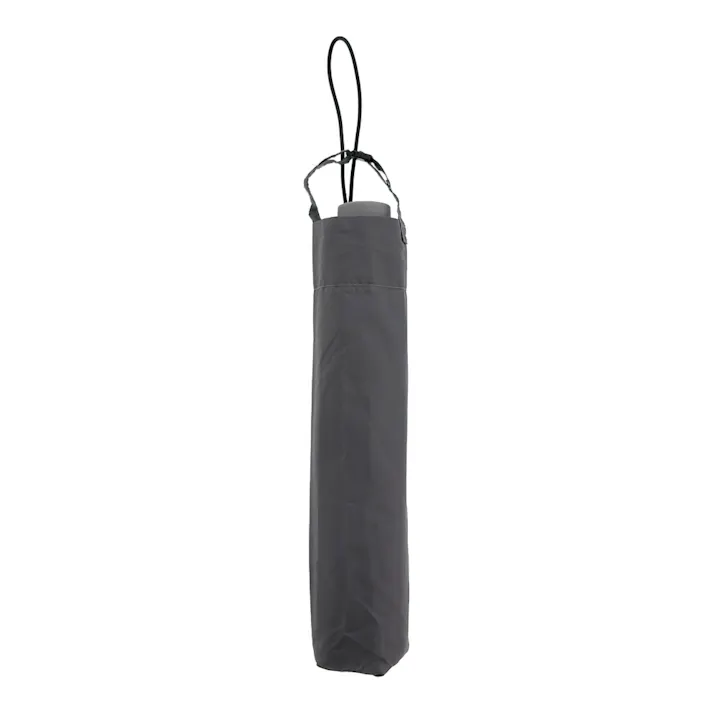 畳みやすい折りたたみ傘 グレー 70cm