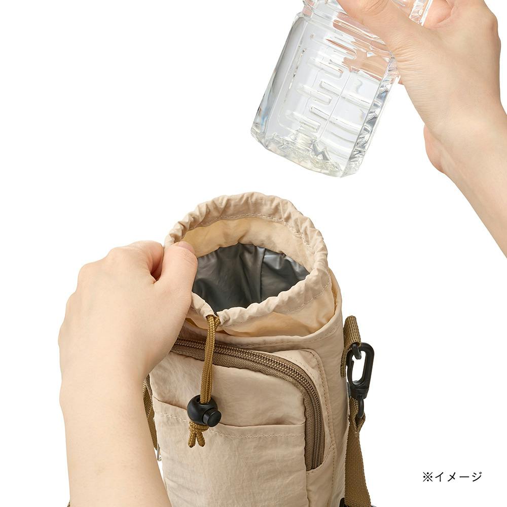 スマホが入るボトルカバー ライトベージュ 幅14.5cm 高さ21.5cm | 弁当