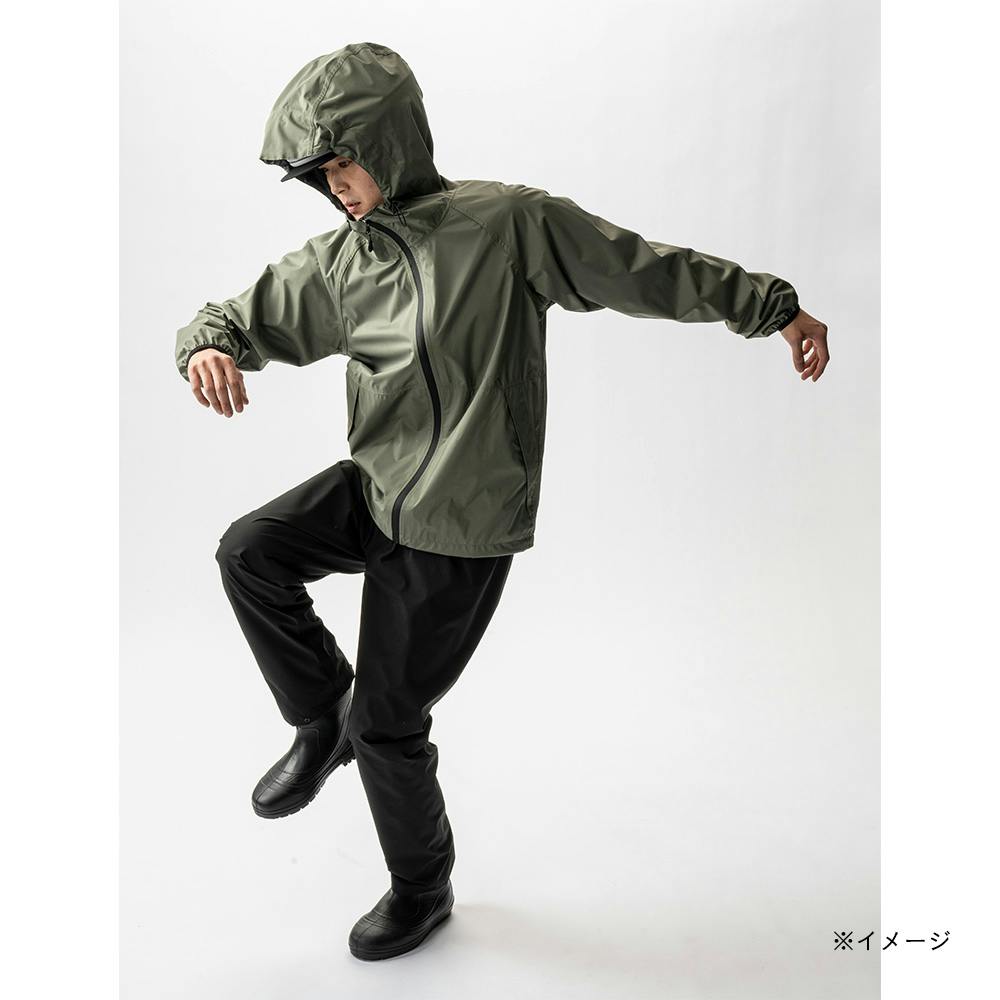 ムレにくいストレッチレインスーツ 3L カーキ | 作業着・作業服・安全