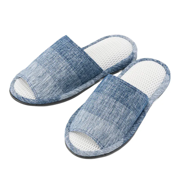 ニットダブルメッシュスリッパ グラデーション ブルー L 25-27cm