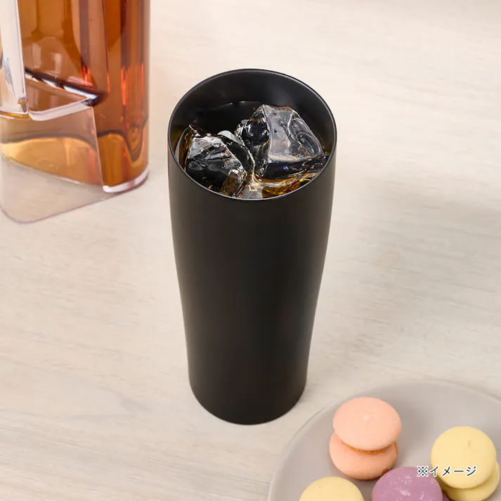 汚れにくい薄口ステンレスタンブラー 600ml ブラック