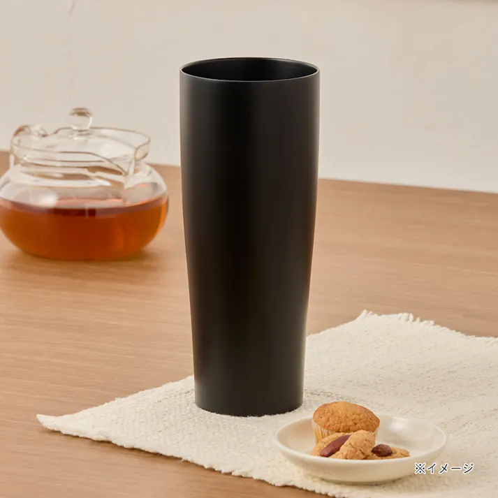 汚れにくい薄口ステンレスタンブラー 600ml ブラック