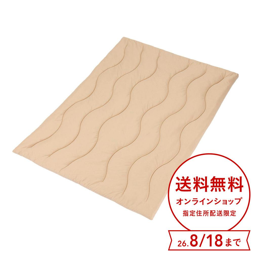 洗えるもちもち肌ふとん ボリューム＋ ベージュ シングル 幅135cm 奥行185cm