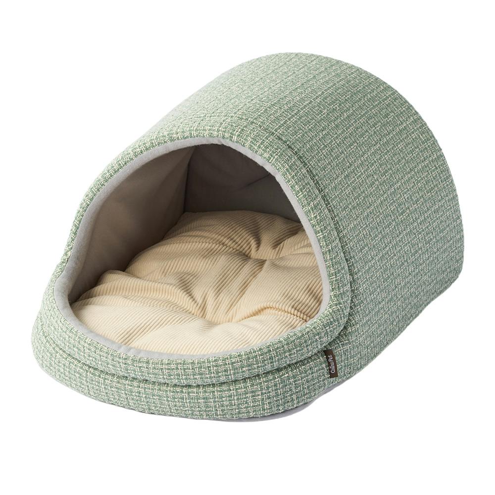 犬用ドームベッドS グリーン