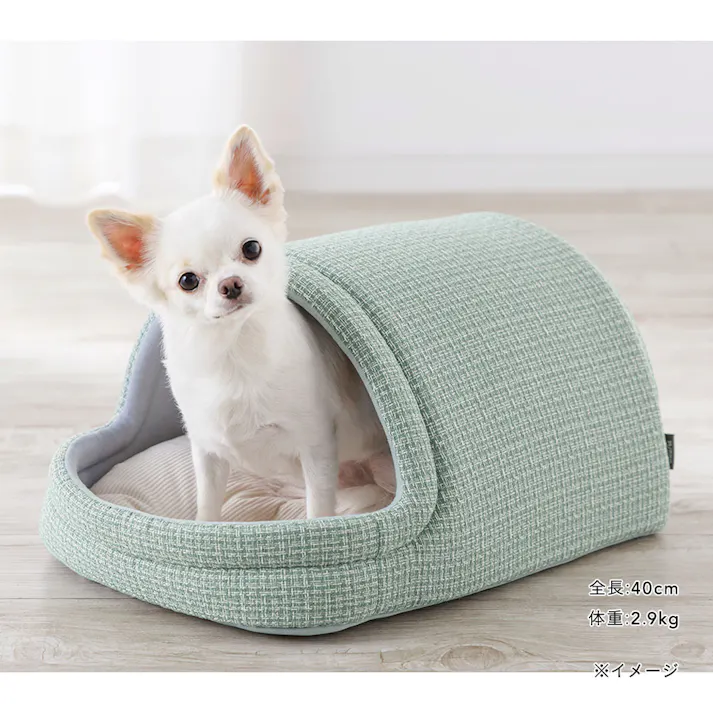 犬用ドームベッドS グリーン