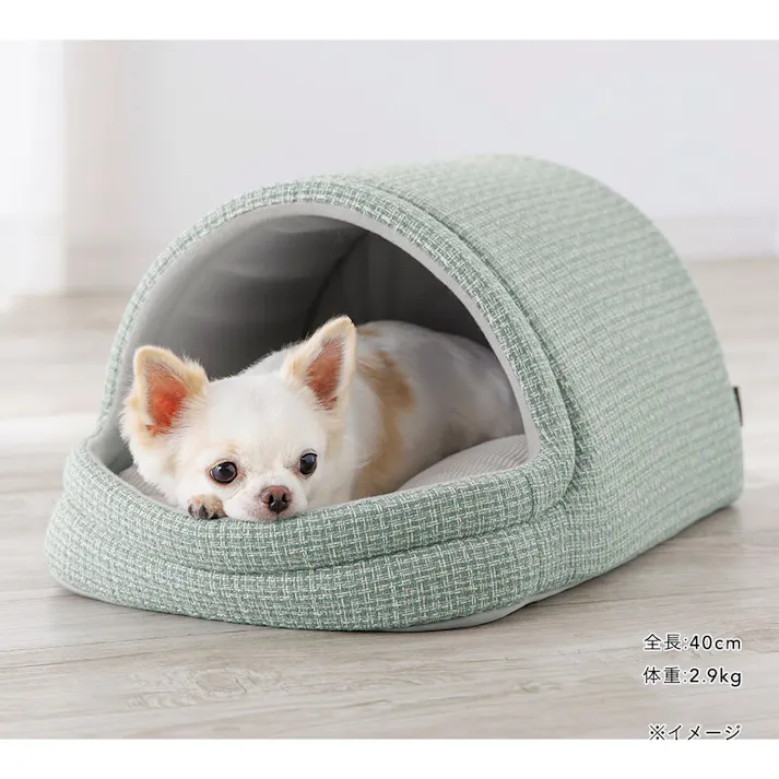 犬用ドームベッドS グリーン