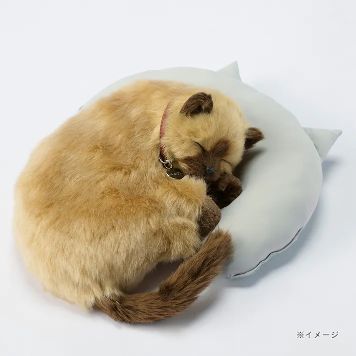 ひんやり猫耳あごのせまくら グリーン