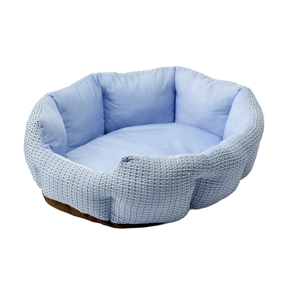 ひんやり丸型ベッド ジャンボ ライトブルー