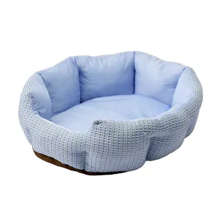 ひんやり丸型ベッド ジャンボ ライトブルー