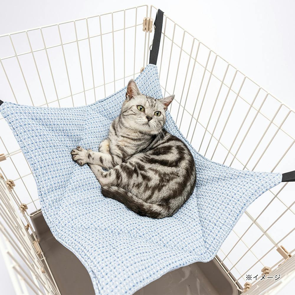 ひんやり猫ハンモック Mサイズ ライトブルー | ペットベッド・ペット