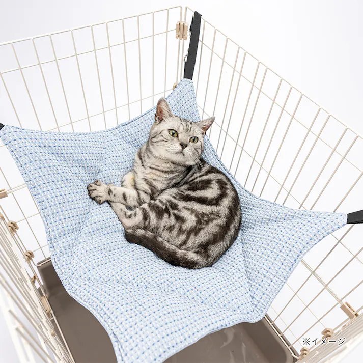 ひんやり猫ハンモック Mサイズ ライトブルー