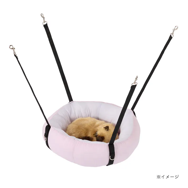 もっとひんやり丸型ハンモックベッド ペールパープル