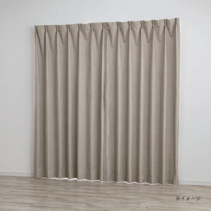 遮光・遮熱 4枚セットカーテン ベージュ 幅100cm 丈110cm