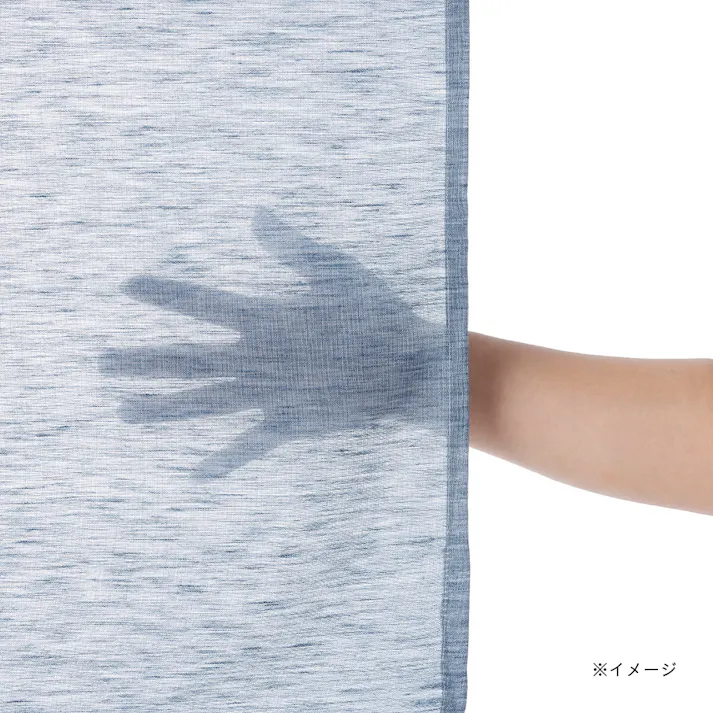 カフェカーテン ネイビー 幅100cm 丈45cm