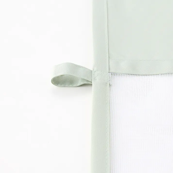 物干竿に通せる風通しのよい目隠しカーテン 日除け ミントグリーン 横180cm 縦160cm