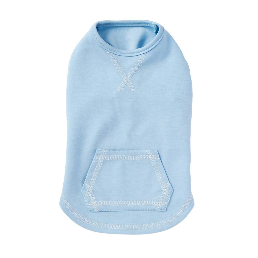 【送料無料】ポケット付きタンクトップ Sサイズ ライトブルー ペット服(犬の服)
