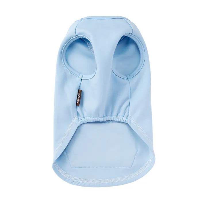 【送料無料】ポケット付きタンクトップ Sサイズ ライトブルー ペット服(犬の服)