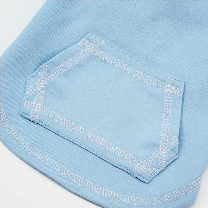 【送料無料】ポケット付きタンクトップ Lサイズ ライトブルー ペット服(犬の服)