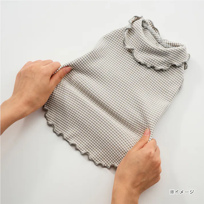 【送料無料】襟付きボーダータンクトップ SDサイズ グレー ペット服(犬の服)