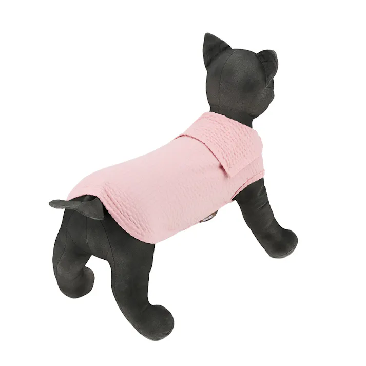 【送料無料】襟付きタンクトップ Sサイズ ピンク ペット服(犬の服)