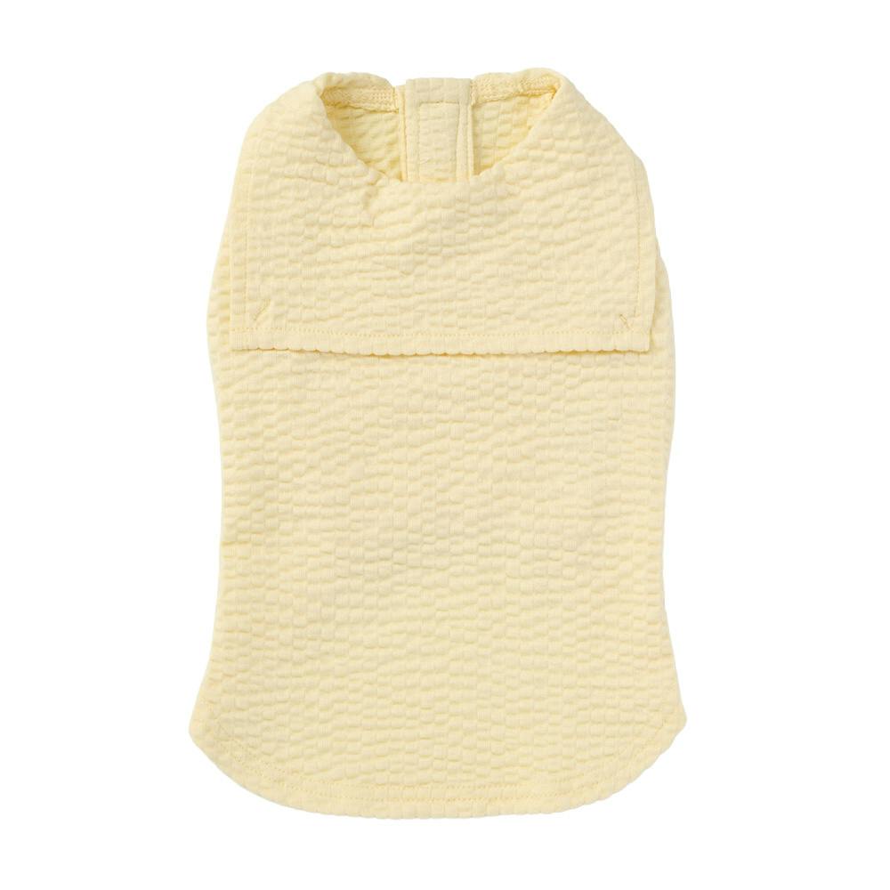 【送料無料】襟付きタンクトップ MDサイズ イエロー ペット服(犬の服)