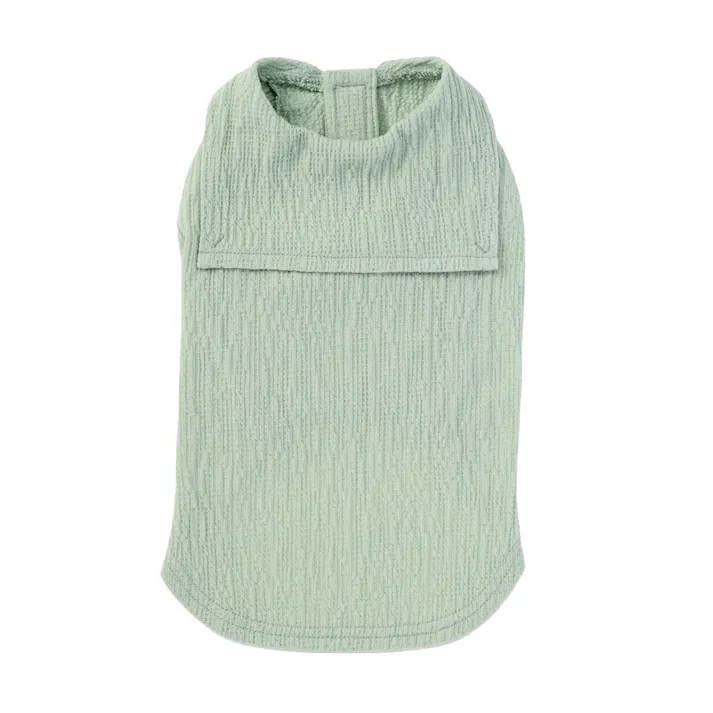 【送料無料】襟付きタンクトップ Lサイズ ピスタチオグリーン ペット服(犬の服)