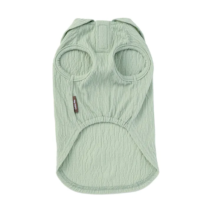 【送料無料】襟付きタンクトップ Lサイズ ピスタチオグリーン ペット服(犬の服)