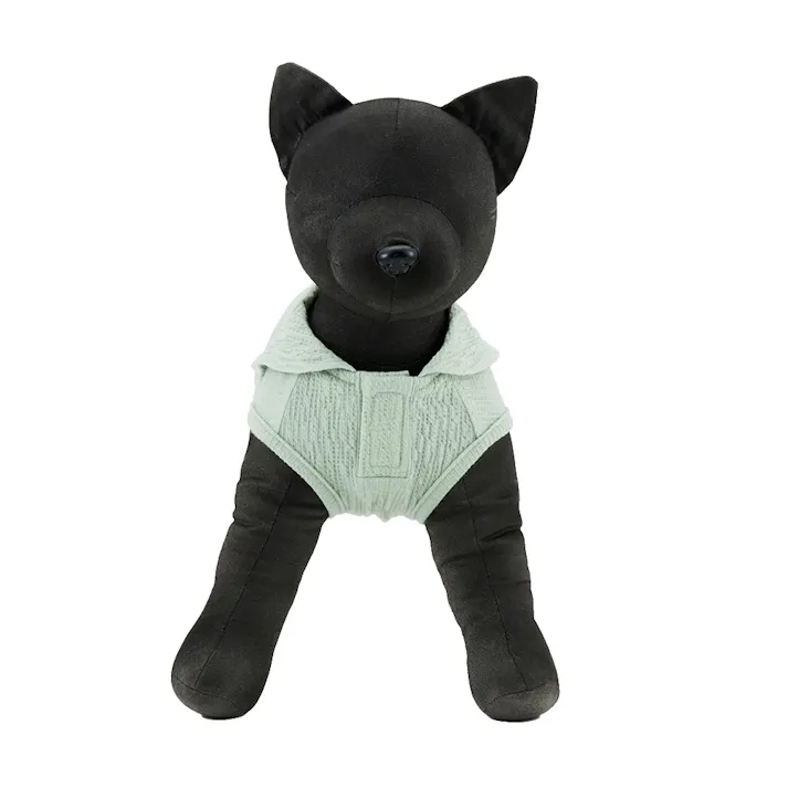 【送料無料】襟付きタンクトップ Lサイズ ピスタチオグリーン ペット服(犬の服)