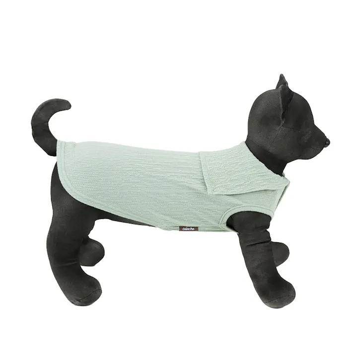 【送料無料】襟付きタンクトップ Lサイズ ピスタチオグリーン ペット服(犬の服)