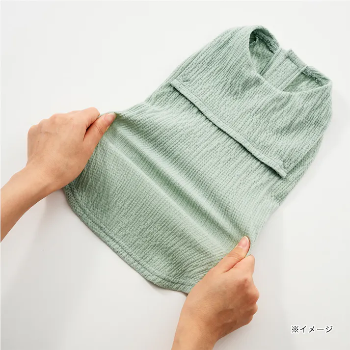 【送料無料】襟付きタンクトップ MDサイズ ピスタチオグリーン ペット服(犬の服)