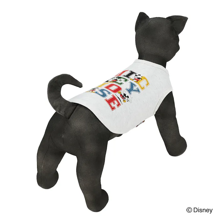 【送料無料】タンクトップ グレー ミッキーマウス Lサイズ ペット服(犬の服)