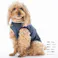 【送料無料】コンビネーションパーカー ネイビー Mサイズ ペット服(犬の服)