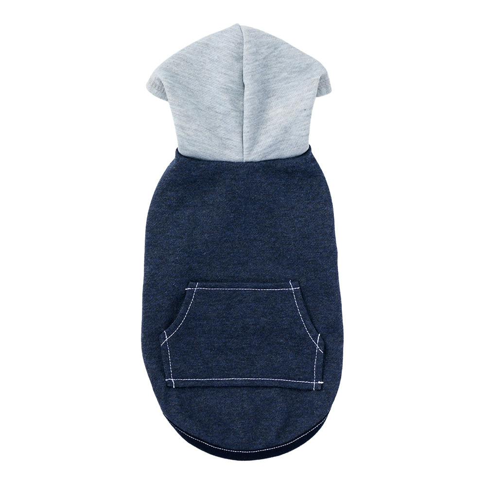 【送料無料】コンビネーションパーカー ネイビー MDサイズ ペット服(犬の服)