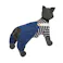 【送料無料】ドッキングオーバーオール ネイビー SSサイズ ペット服(犬の服)