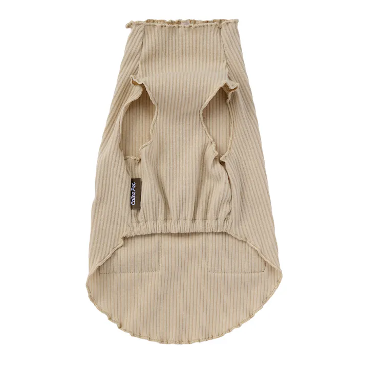 【送料無料】メロウネックタンクトップ モカ SSサイズ ペット服(犬の服)