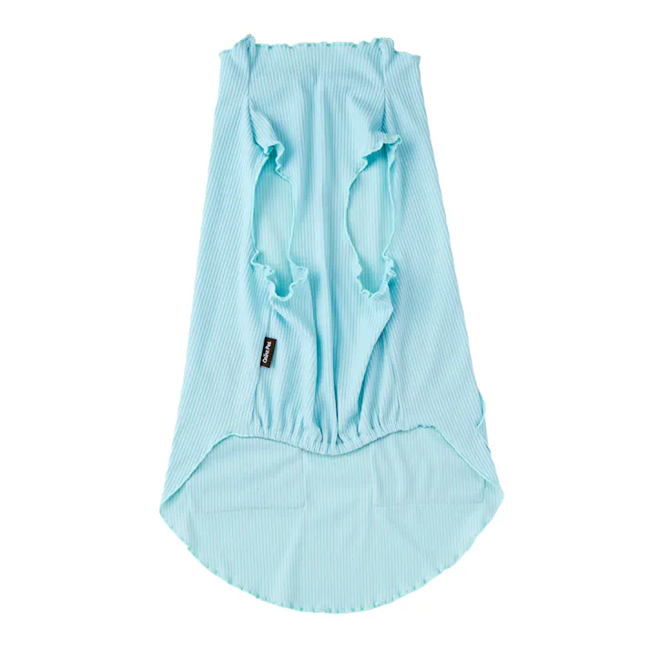 【送料無料】メロウネックタンクトップ ライトブルー 4Lサイズ ペット服(犬の服)