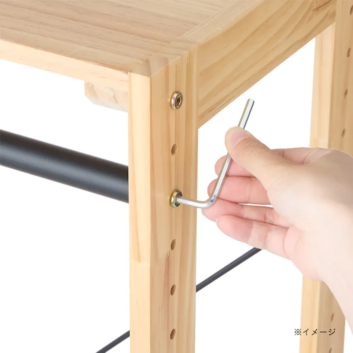 木製ラック67用ハンガーポール 長さ67cm スチールラック