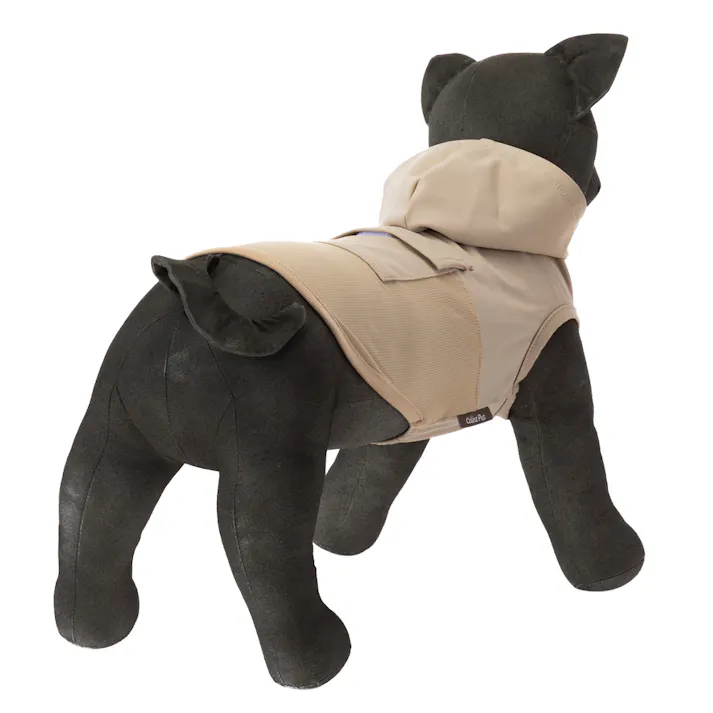 【送料無料】もっとひんやり切替パーカー ベージュ Lサイズ ペット服(犬の服)
