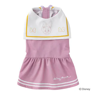 【送料無料】ひんやりセーラーワンピース ピンク デイジーダック Mサイズ ペット服(犬の服)