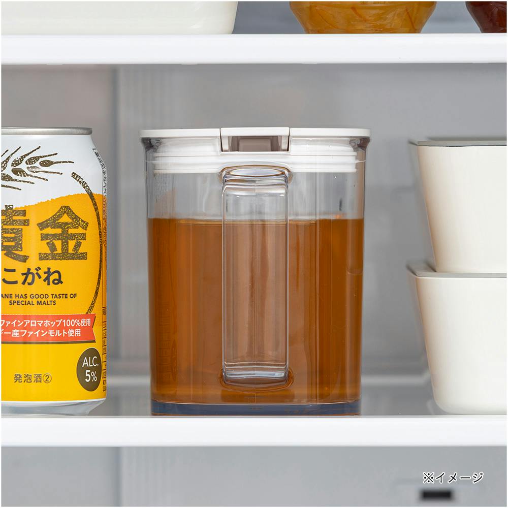 片手で開閉できる棚置コンパクト冷水筒 1.0L | 保温ポット・ピッチャー