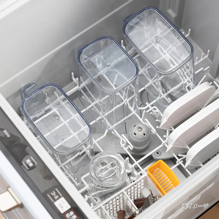 片手で開閉できる棚置コンパクト冷水筒 1.0L