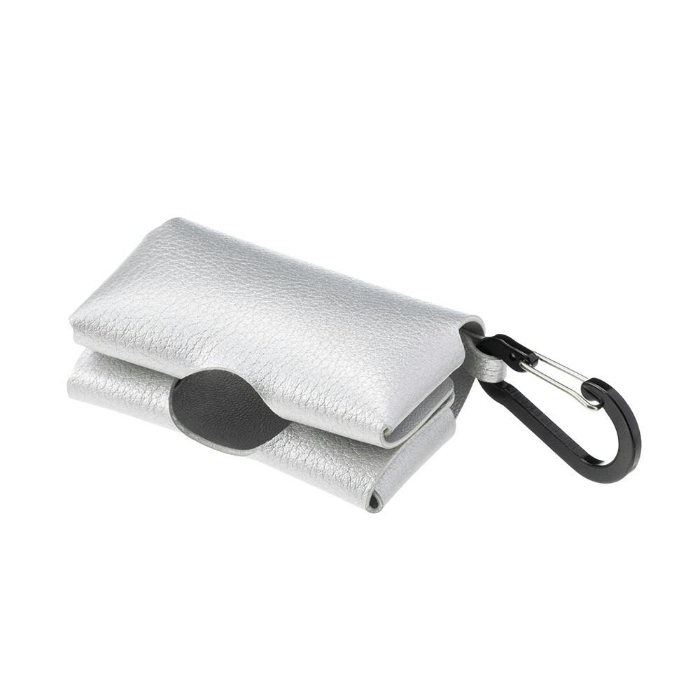 残量が見えるポケットティッシュ用ポーチ シルバー